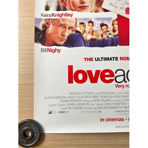 579 - LOVE ACTUALLY ORIGINAL US ONE-SHEET MOVIE CINEMA POSTER. (2003) ICONIC ORIGINAL POSTER. NEAR MINT CO... 