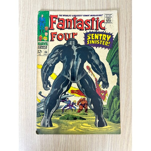 406 - FANTASTIC FOUR #64. Marvel Comics 1967. 1st App of Kree Sentry. VG Condition. Bagged & Boarded