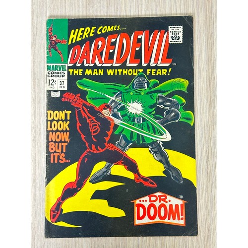 409 - DAREDEVIL #37. Marvel Comics 1968. Battle of Daredevil vs Doctor Doom. FN Condition. Bagged & Boarde... 