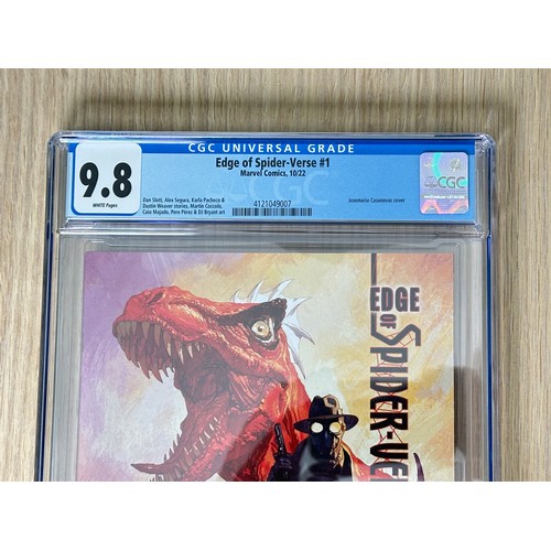 414 - EDGE OF SPIDER-VERSE #1 CGC 9.8  First Print A Cover Edition Casanovas cover. Marvel Comics 2022.