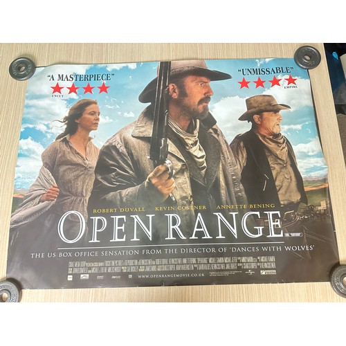 596 - TWENTY ORIGINAL QUAD MOVIE CINEMA FILM POSTERS.
Featuring: Panic Room, Open Range, Matchstick Men, F... 