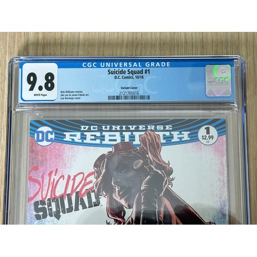 417 - SUICIDE SQUAD Vol.5. #1 CGC 9.8 Bermejo Variant. NM Condition White Pages. Great Cover - Harley Quin... 