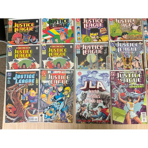 431 - JUSTICE LEAGUE BUNDLE OF 35 COMICS. Various titles including: Justice League America, Justice League... 