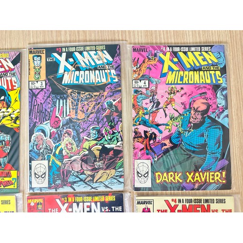 439 - X-MEN AND THE MICRONAUTS #1 - 4 & X-MEN VS THE AVENGERS #1 - 4. Two Complete Four Issue Limited Seri... 