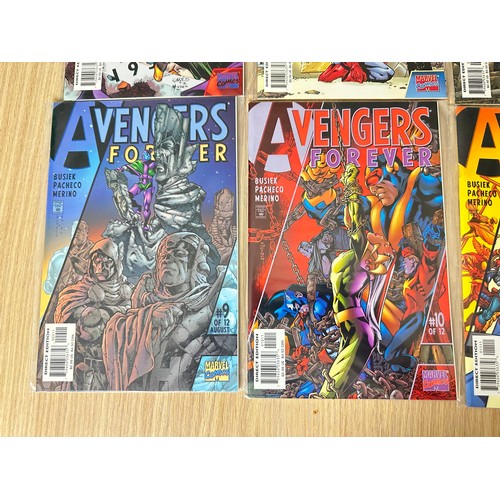 443 - AVENGERS FOREVER #1-12 plus variant cover of #4. 13 Comics in total. Marvel Comics 1998. Includes #9... 