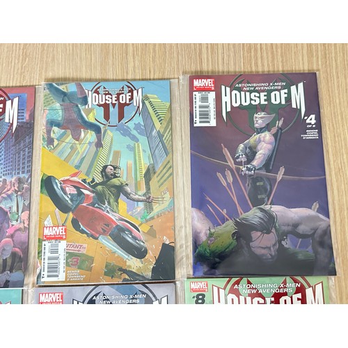 451 - HOUSE OF M #1 - 8. Complete Limited Series set of comics. Marvel Comics 2005. Includes minor keys. A... 