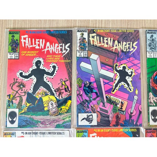 453 - FALLEN ANGELS #1 - 8. Complete 8 issue limited series. Marvel Comics 1987. FN/VFN Condition. All Bag... 