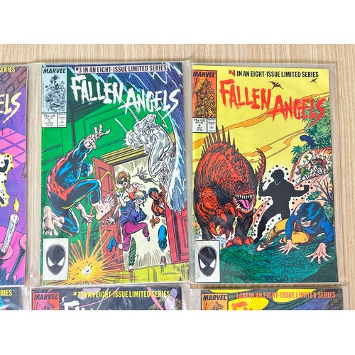 453 - FALLEN ANGELS #1 - 8. Complete 8 issue limited series. Marvel Comics 1987. FN/VFN Condition. All Bag... 