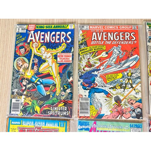 457 - AVENGERS ANNUAL BUNDLE. Featuring #8, 11, 15, 16, 17, 18, 19, 20. Marvel Comics 1978 to 1991. 8 Comi... 