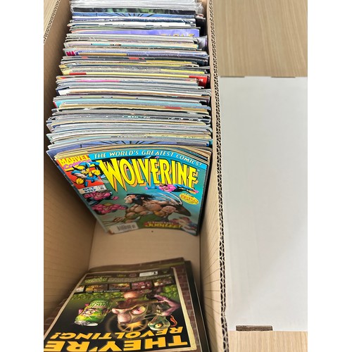 474 - ASSORTED MARVEL COMICS BUNDLE OF 150+ COMICS. Various Decades. Featuring: Wolverine, Avengers, Elekt... 