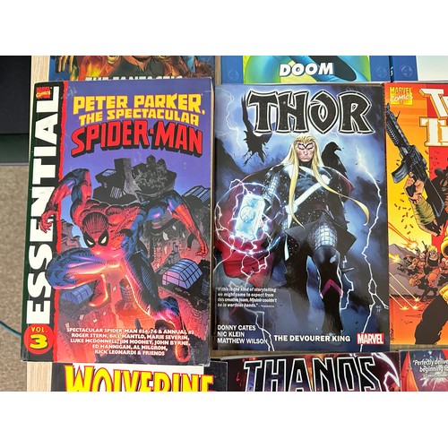 485 - BUNDLE OF MARVEL GRAPHIC NOVELS/TPB's x 12 books.
Featuring: Fantastic Thor, Thanos, Wolverine, Civi... 