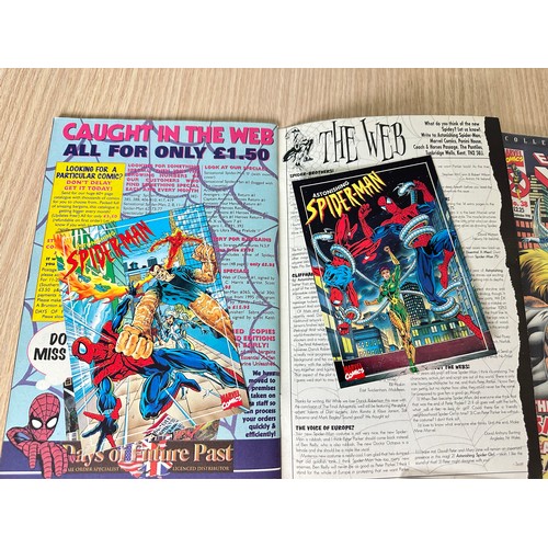 493 - Bundle of 5 x UK Marvel Comics Featuring: Spider-Man (Includes Free Postcards), X-Men & Wolverine. V... 