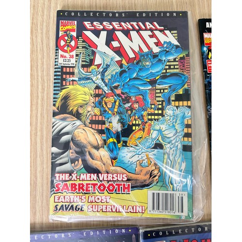 493 - Bundle of 5 x UK Marvel Comics Featuring: Spider-Man (Includes Free Postcards), X-Men & Wolverine. V... 