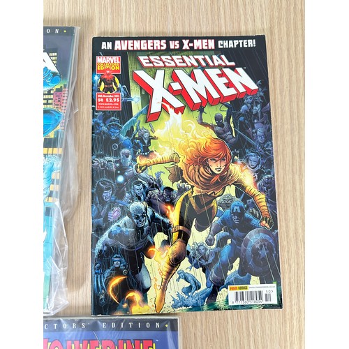 493 - Bundle of 5 x UK Marvel Comics Featuring: Spider-Man (Includes Free Postcards), X-Men & Wolverine. V... 