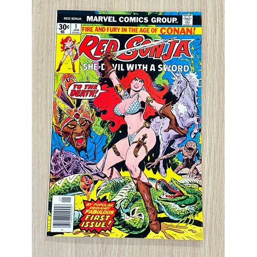 504 - RED SONJA #1. Marvel Comics 1977. First solo series featuring Red Sonja. VFN Condition. High Grade c... 