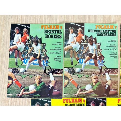 609 - FOOTBALL PROGRAMMES: GEORGE BEST, BOBBY MOORE, FULHAM FC. 
A collection of Fulham FC programmes all ... 