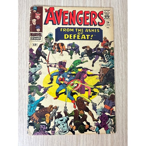 506 - Avengers #24 (2nd app Ravonna Renslayer). Marvel Comics. VG Condition. Marvel Comics 1966. VG Condit... 