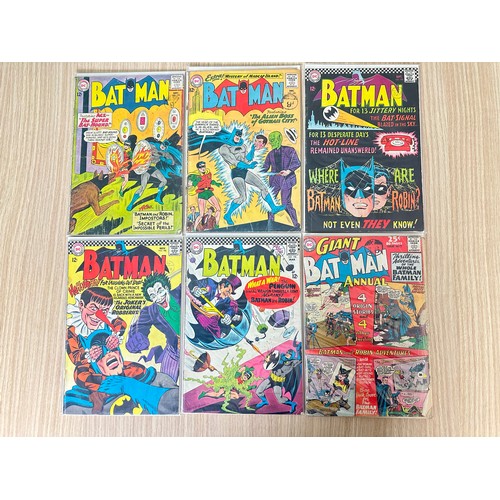 546 - Silver Age Batman bundle (158, 160, 184, 186 – 1st Gaggy the Clown (Joker’s sidekick), #190 (iconic ... 