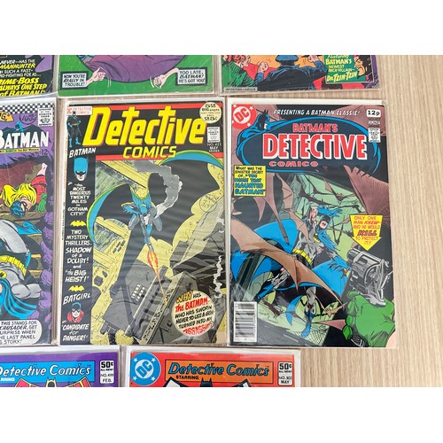 547 - Detective Comics bundle (340, 344, 352, 354, 355, 360, 423, 477, 498, 499, 502). DC Comics.