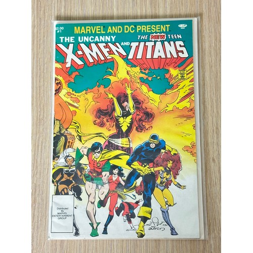 551 - Uncanny X-Men and The New Teen Titans #1. Marvel and DC Comics 1982. VFN Condition.