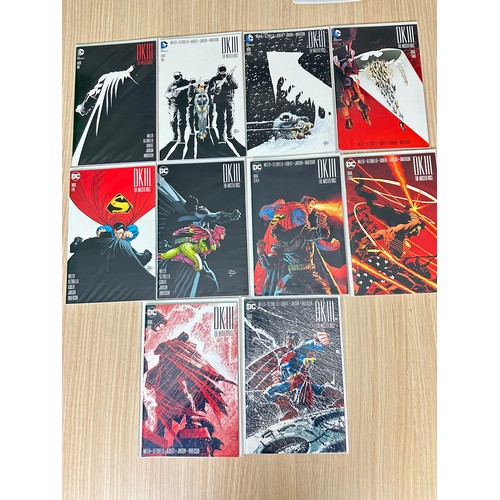 555 - DARK KNIGHT III: THE MASTER RACE #1 - 9 plus Variant of #9. Complete Mini-Series of Batman Comics. A... 