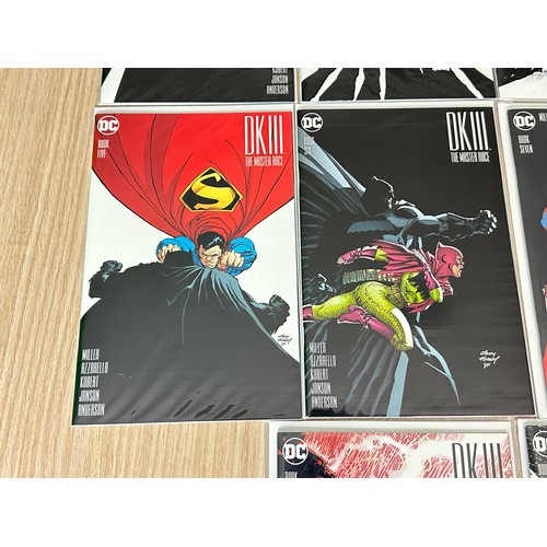 555 - DARK KNIGHT III: THE MASTER RACE #1 - 9 plus Variant of #9. Complete Mini-Series of Batman Comics. A... 