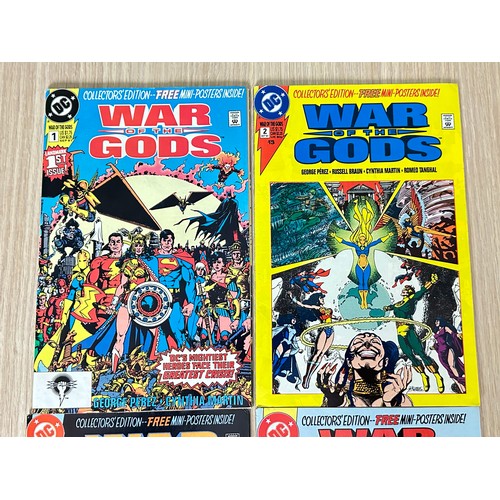 558 - WAR OF THE GODS #1 - 4. Complete Limited Issue Series. DC Comics 1991. FN/VG Condition.