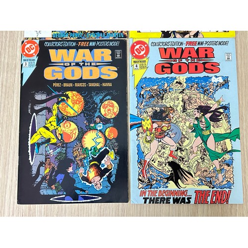 558 - WAR OF THE GODS #1 - 4. Complete Limited Issue Series. DC Comics 1991. FN/VG Condition.