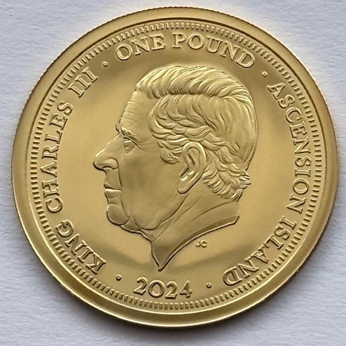 14 - 2024 9-carat Gold Proof One Pound Coin, D-Day 80th Anniversary, Diameter 22mm, Weight 2.75g, COA