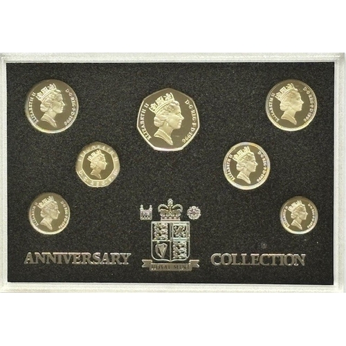 22 - 1996 UK Silver Proof Coin Collection, 25th Anniversary of Decimal Currency,  .925 Sterling silver, O... 