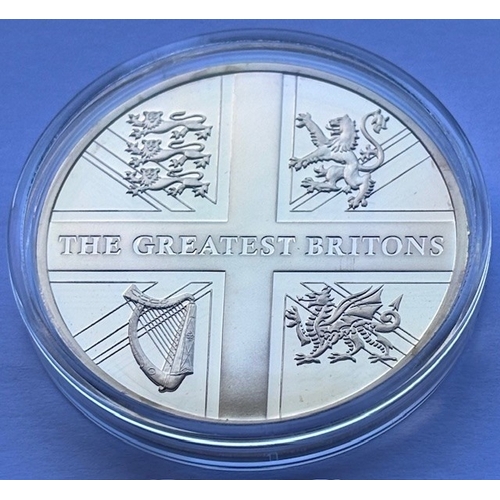 64 - 2016 Copper Gilt Proof Medallion “Greatest Britons – Horatio Nelson”, Colour Print, 40mm, 32g, with ... 