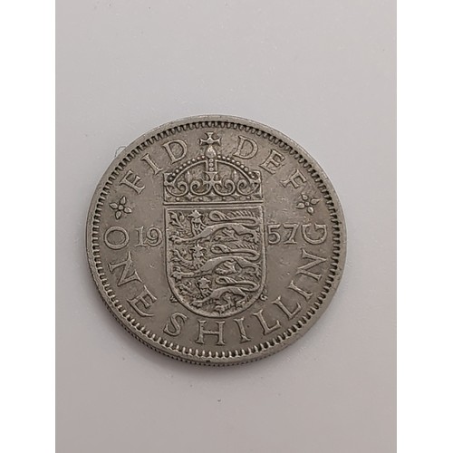 67 - 1957 British One Shilling Coin