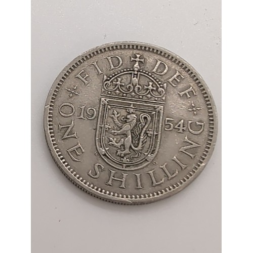 68 - 1954 British One Shilling Coin