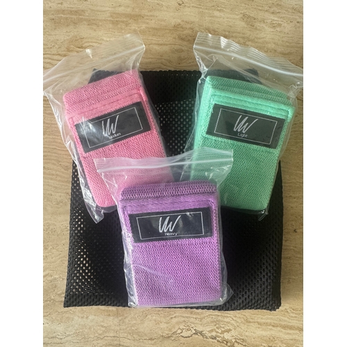 Gym Resistance Bands. Set of 3. Light, Medium and Heavy.