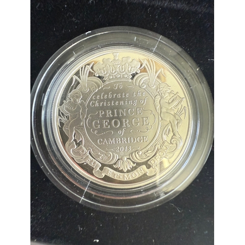 Silver commemorative coin Royal mint limited edition £5 Prince George ...