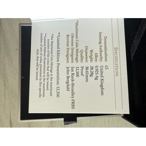 Silver commemorative coin Royal mint limited edition £5 Prince George ...
