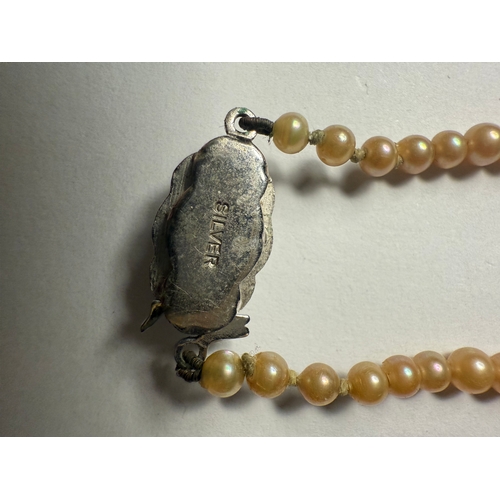 Pearl necklace 925 silver