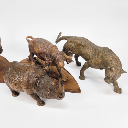 33 - Four various animalia sculptures