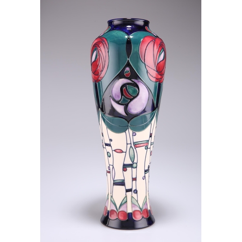 58 - A LARGE MOORCROFT POTTERY VASE, by Rachel Bishop, tubelined and hand-painted with the 