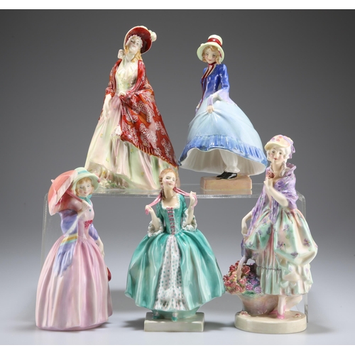 62 - FIVE ROYAL DOULTON FIGURES, comprising 