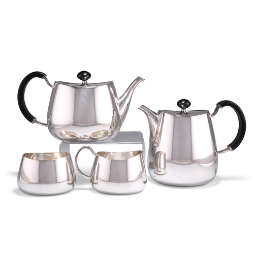 1021 - AN ELIZABETH II SILVER-PLATED FOUR-PIECE 