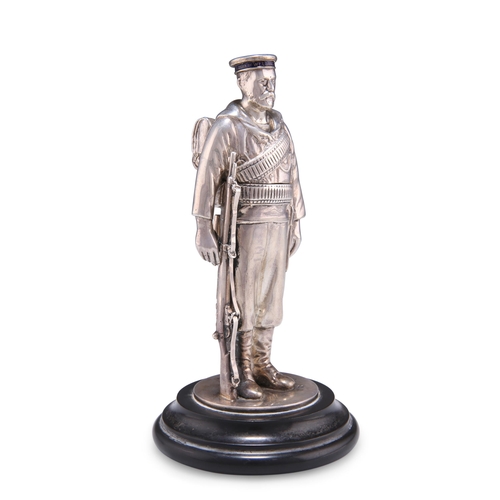 1047 - A VICTORIAN NOVELTY SILVER INKWELL, by Horace Woodward & Co Ltd, London 1898, realistically modelled... 