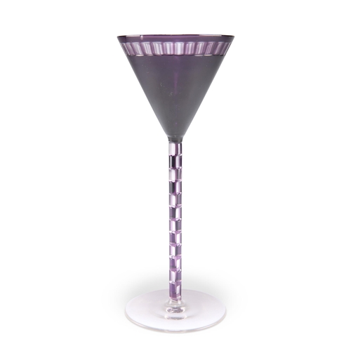 28 - OTTO PRUTSCHER (AUSTRIAN, 1880-1949) FOR MEYR’S NEFFE, A STEMMED WINE GLASS, CIRCA 1906, with a circ... 