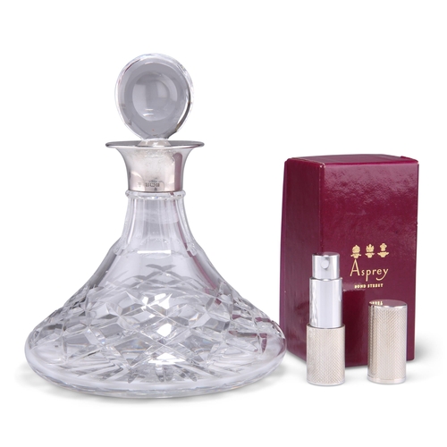 1055 - AN ELIZABETH II SMALL SILVER-MOUNTED SHIPS DECANTER, by J B Chatterley & Sons Ltd, Birmingham 1979,Ê... 