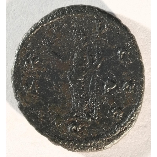 110 - Carausius (286 - 293 CE) Ae antoninianus, 4.21 grams, 23.9 mm mm, C mint. Rev: PAX AVG S-P, C in ex.... 