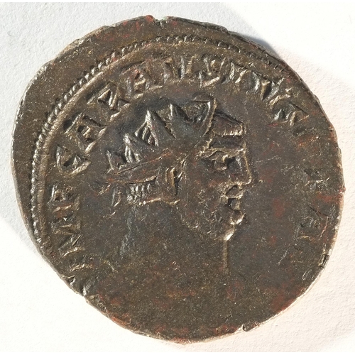 113 - Carausius (286 - 293 CE) Ae antoninianus, 4.21 grams, 25.6 mm mm, London mint mint. Rev: PROVIDENTIA... 