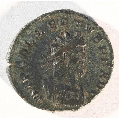 115 - Allectus (293 - 296 CE) Ae antoninianus, 4.01 grams, 23.0 mm, London mint. Rev: PAX AVG S-A, ML in e... 