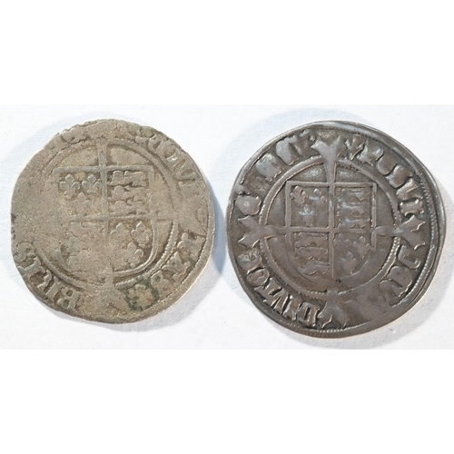 135 - 2x Henry VIII (1509 - 1547) groats, 2.25 grams, 25.5 mm, 5h. Bristol. S. 2406. Fine for issue. And 2... 