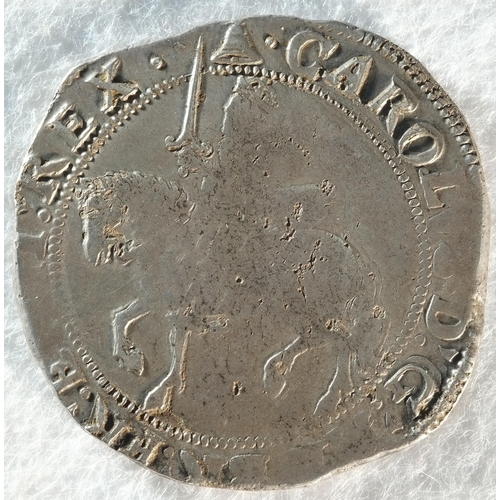 154 - Charles I (1625 - 1649) halfcrown, 15.07 grams, 35.2 mm, 11h, mintmark bell 1634 - 1635. Group 3a1. ... 