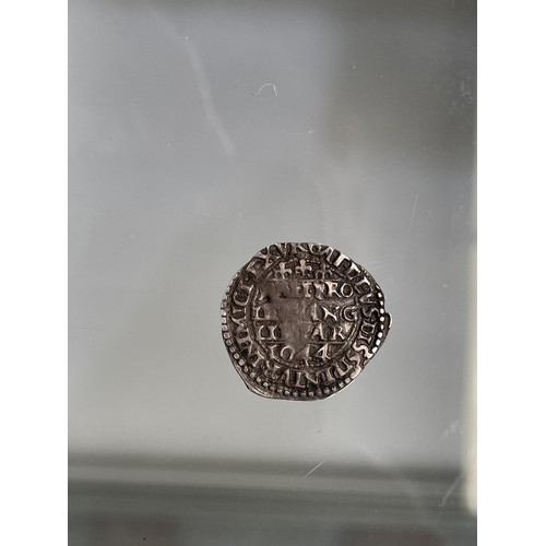 170 - Charles I (1625 - 1649) threepence, Oxford mint, 1.22 grams, 18.2 mm, 6h mintmark lis 1642 - 1646. O... 